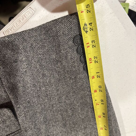 Gianfranco Ruffini Italy Mens Sport Coat Size 44R Herringbone Tweed Camel Hair - Picture 12 of 16